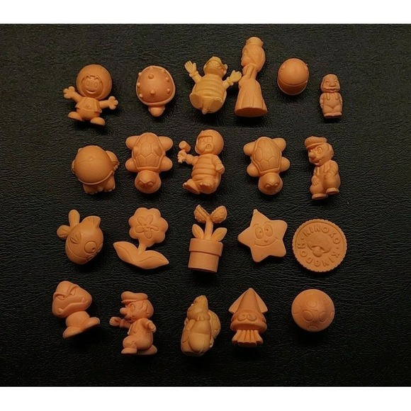 Nintendo Other - Lot of 21 Vintage Nintendo Famicom Super Mario Bros Keshi Rubber Figures Flesh